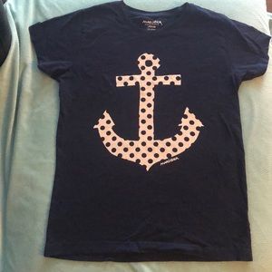Marushka Anchor Vintage Dolman Tee (Navy/White)